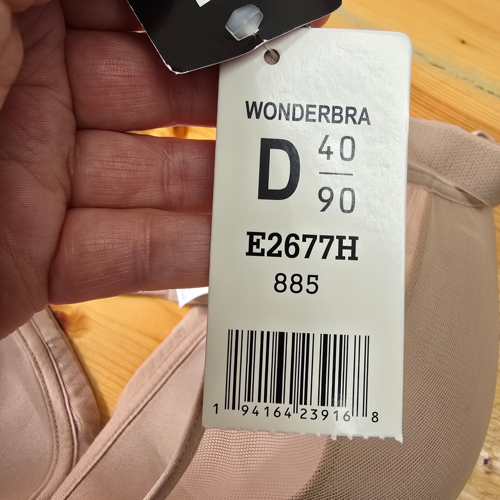 Wonderbra 2 Ways to Wear Underwire Bra 40D Beige Mesh Trim Minimalist E2677H - Picture 9 of 14